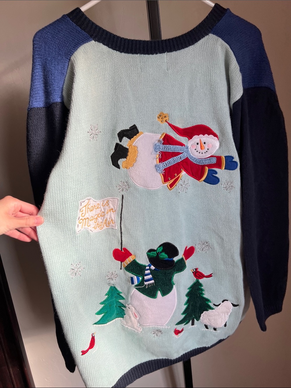 The Quacker Factory Christmas Winter Snowman Scene Cardigan 2X - Picture 5 of 9